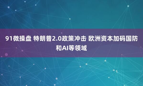 91微操盘 特朗普2.0政策冲击 欧洲资本加码国防和AI等领域